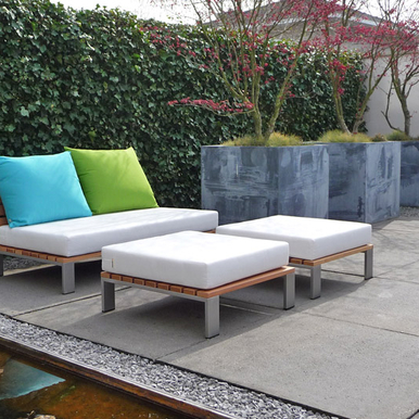 minimalistische loungetuin