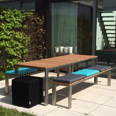 tuintafel met banken, picknickset