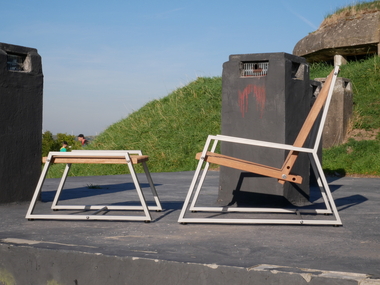 design tuinstoel met hocker - afb. 3