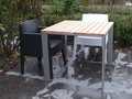 Moderne tuintafel twist 2 personen met twee stoelen - afb. 3